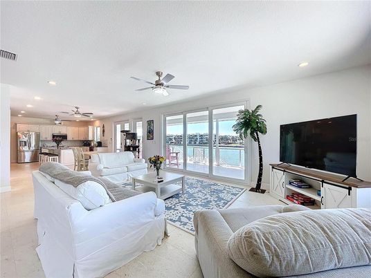 Interior, Kitchen, Living room, Recessed Lighting, Stainless Steel Appliances, Water