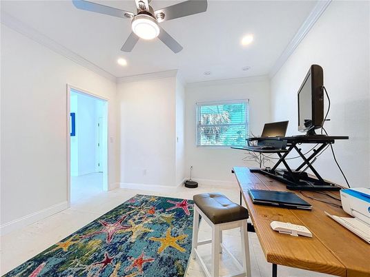 Home Office, Interior, Recessed Lighting