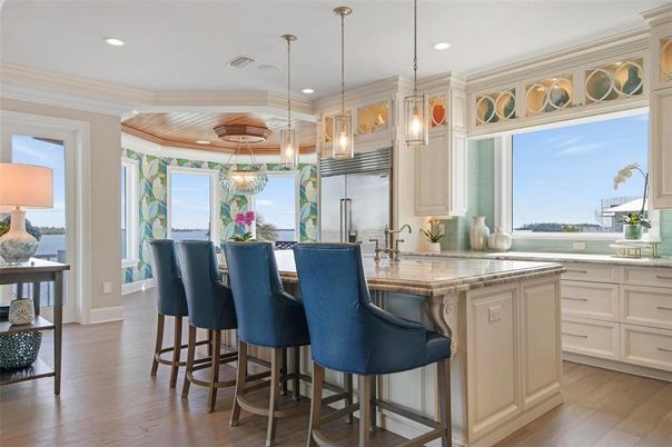 Interior, Kitchen, Pendant Lights, Recessed Lighting, Wooden Ceilings, Wood Texture Flooring