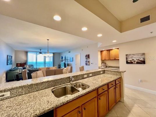 Dining room, Interior, Kitchen, Living room, Pendant Lights, Recessed Lighting, Water