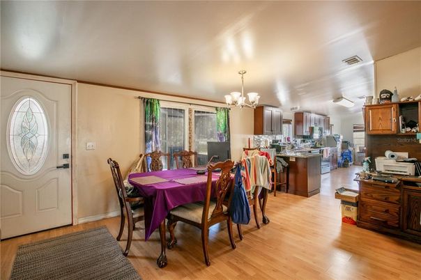 Chandelier, Dining room, Interior, Kitchen, Wood Texture Flooring