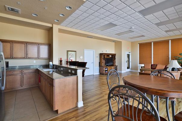 Dining room, Interior, Kitchen, Recessed Lighting, Wood Texture Flooring