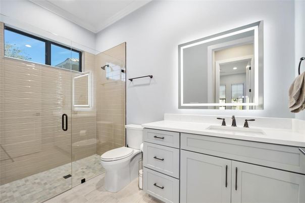Bathroom, Glass Shower, Interior