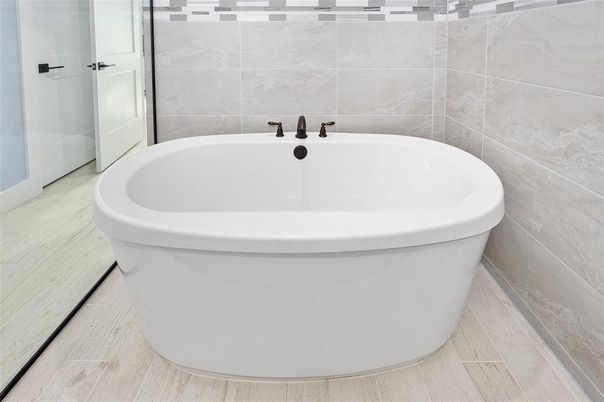 Bathroom, Free Standing Baths, Interior, Wood Texture Flooring
