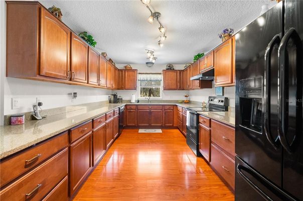 Interior, Kitchen, Wood Texture Flooring