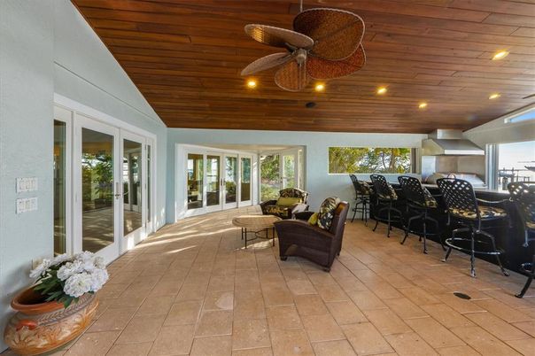 Interior, Living room, Recessed Lighting, Wooden Ceilings