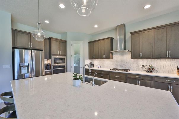 Interior, Kitchen, Pendant Lights, Recessed Lighting, Stainless Steel Appliances