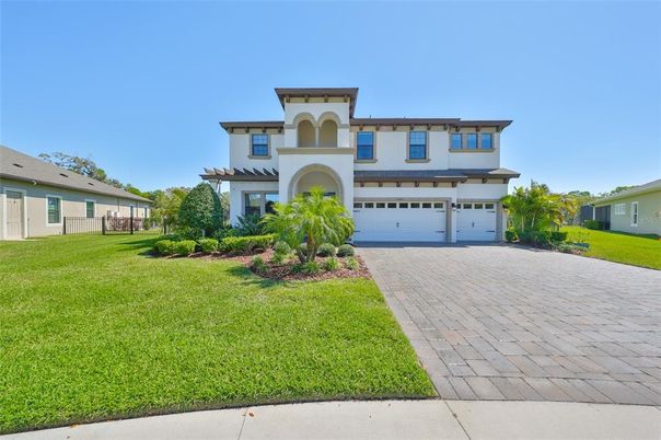 Attached, Backyard, Exterior, Facade, Mediterranean