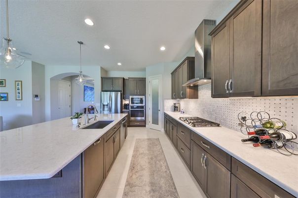 Interior, Kitchen, Pendant Lights, Recessed Lighting, Stainless Steel Appliances