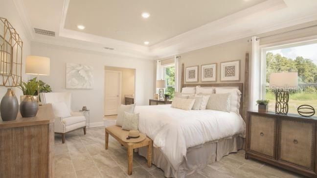 Bedroom, Interior, Recessed Lighting