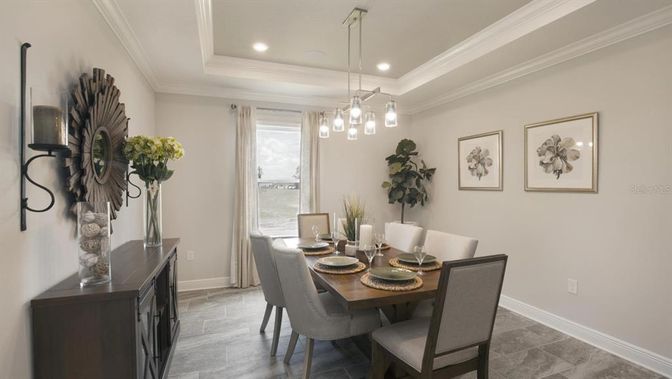 Dining room, Interior, Pendant Lights, Recessed Lighting