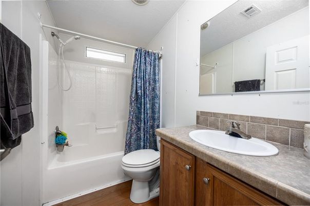 Bathroom, Interior, Tile Countertops, Wood Texture Flooring