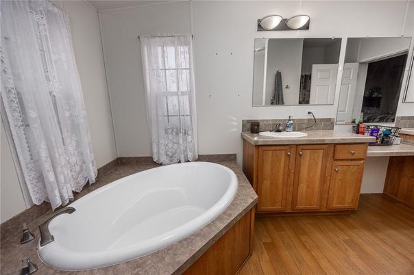 Bathroom, Dual Sink Vanities, Interior, Wood Texture Flooring