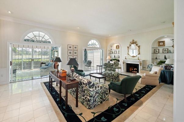 Fireplace, Interior, Living room, Recessed Lighting