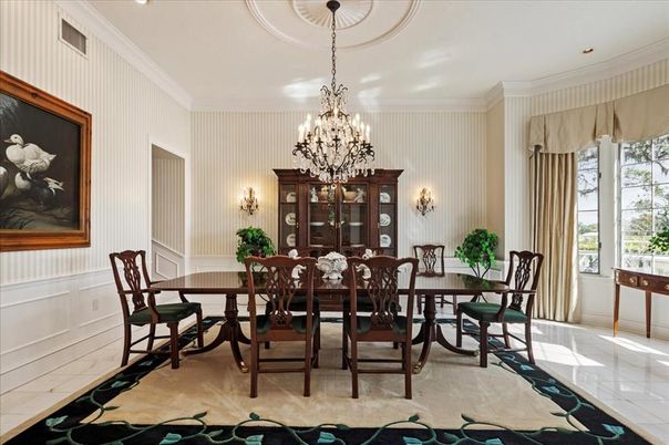 Chandelier, Dining room, Interior, Recessed Lighting