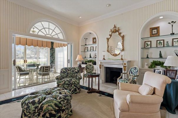 Dining room, Fireplace, Interior, Living room, Recessed Lighting