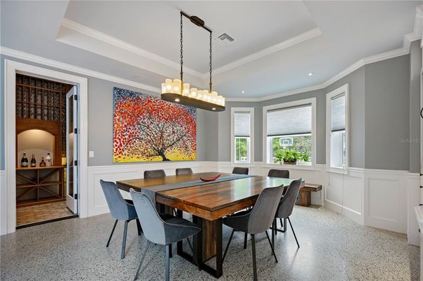 Chandelier, Dining room, Interior, Pendant Lights, Recessed Lighting