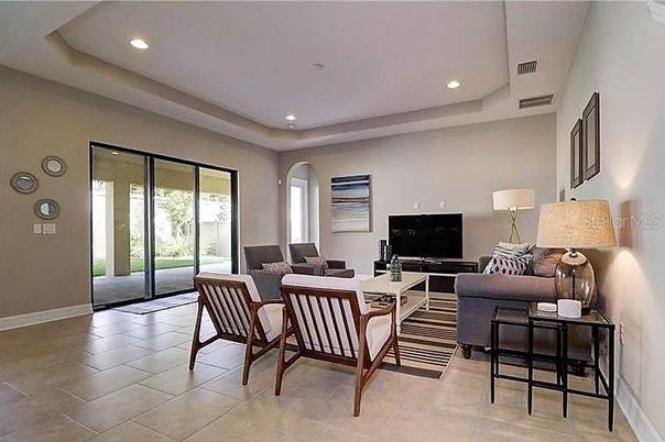 Interior, Living room, Recessed Lighting
