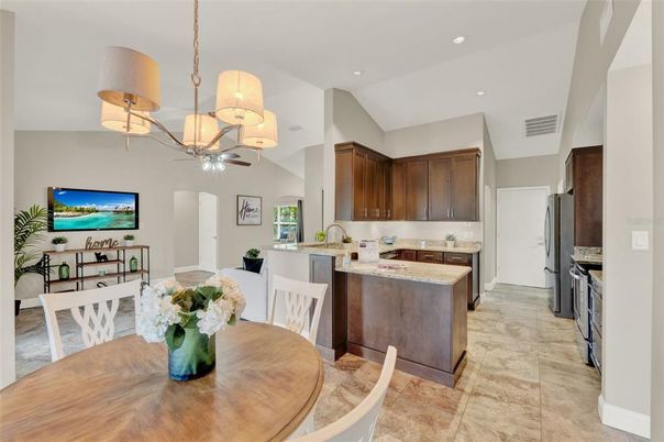 Dining room, Interior, Kitchen, Pendant Lights, Recessed Lighting