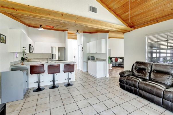 Interior, Kitchen, Stainless Steel Appliances, Wooden Ceilings