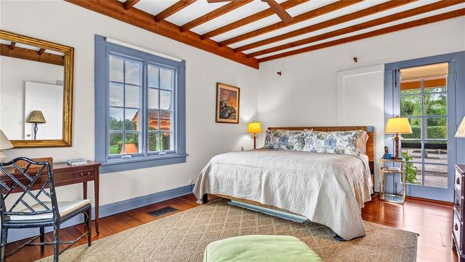 Bedroom, Interior, Wooden Beams, Wood Texture Flooring