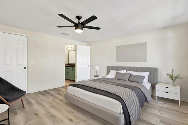 Bedroom, Interior, Wood Texture Flooring