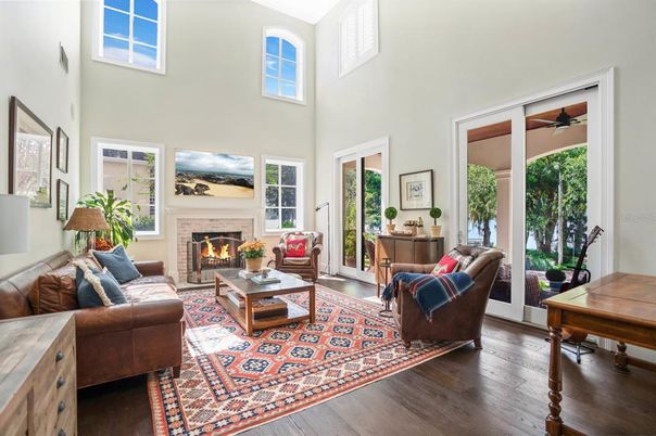 Fireplace, Interior, Living room, Wood Texture Flooring