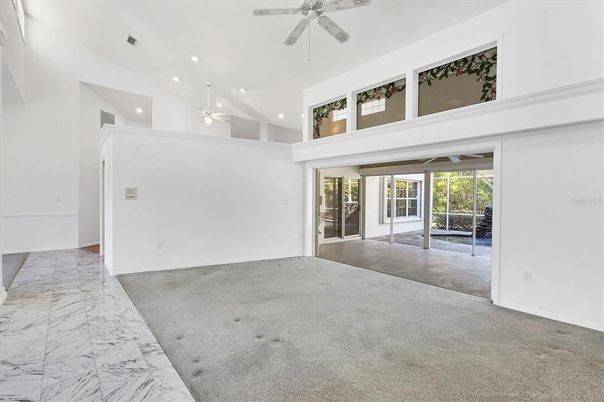 Empty room, Interior, Marble, Recessed Lighting