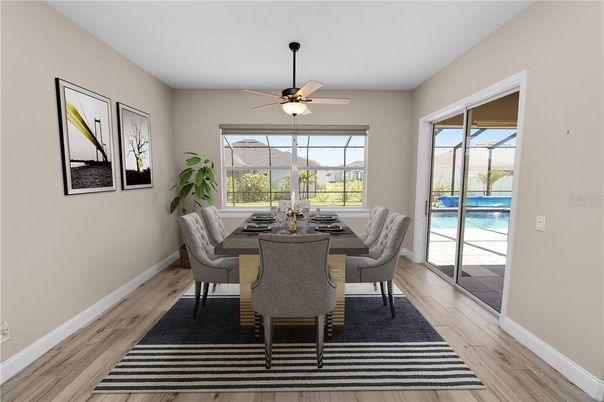 Dining room, Interior, Wood Texture Flooring