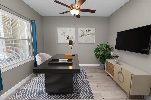 Home Office, Interior, Wood Texture Flooring