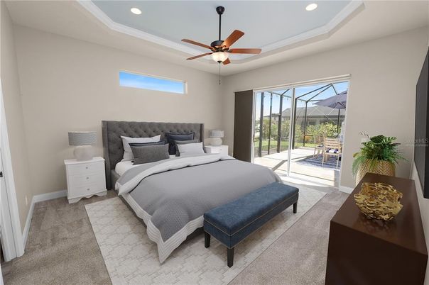 Bedroom, Interior, Recessed Lighting