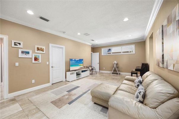 Interior, Living room, Recessed Lighting