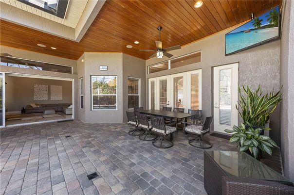Exterior, Recessed Lighting, Wooden Ceilings