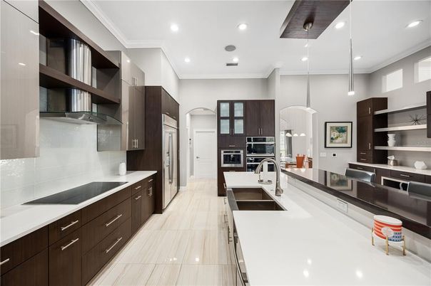 Interior, Kitchen, Pendant Lights, Recessed Lighting, Stainless Steel Appliances
