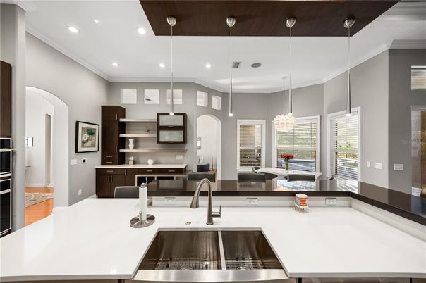 Chandelier, Interior, Kitchen, Pendant Lights, Recessed Lighting