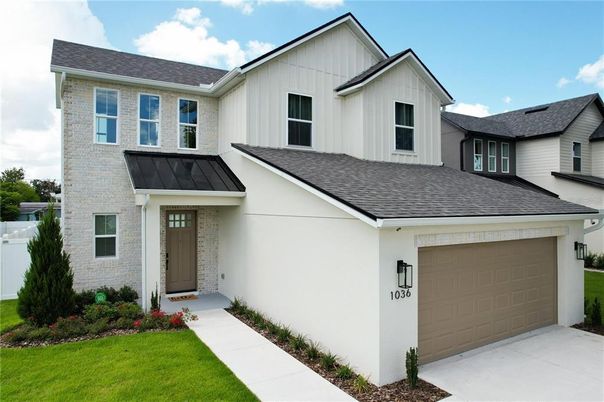 Attached, Exterior, Facade, Brick Facade, Farmhouse