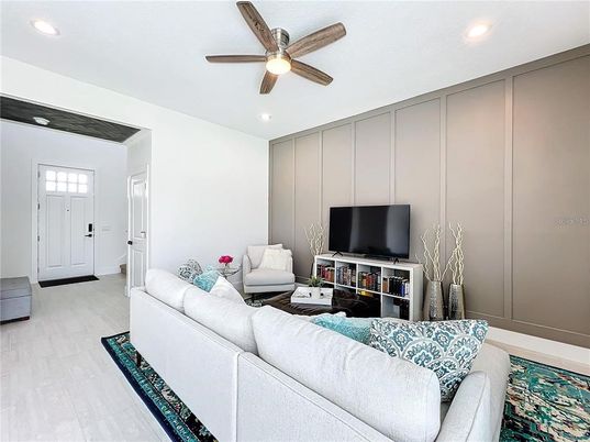 Interior, Living room, Recessed Lighting