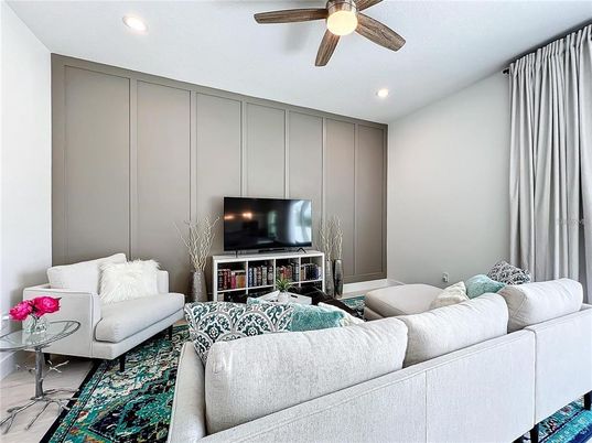 Interior, Living room, Recessed Lighting