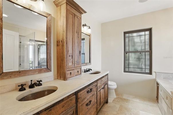 Bathroom, Dual Sink Vanities, Glass Shower, Interior