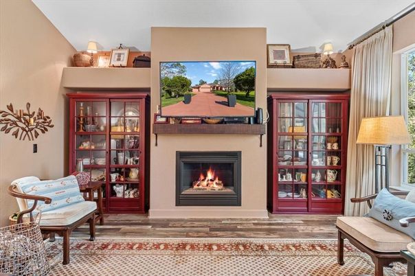 Fireplace, Interior, Wood Texture Flooring