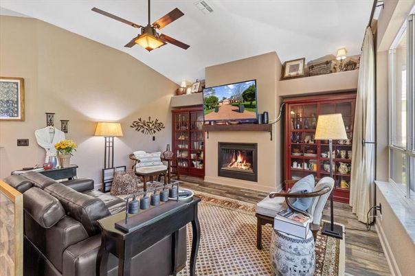 Fireplace, Interior, Living room, Wood Texture Flooring