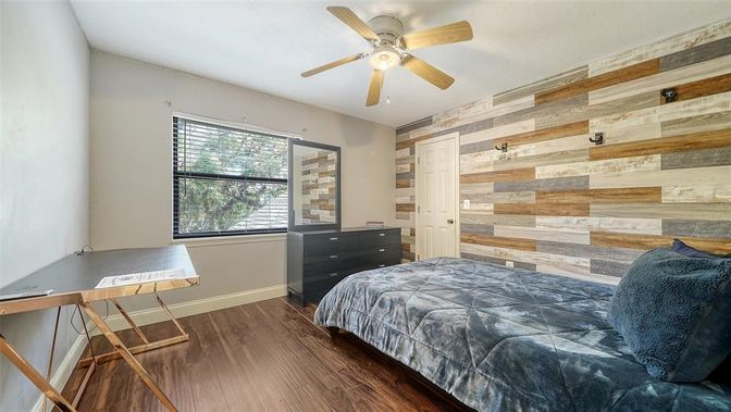Bedroom, Interior, Wood Texture Flooring, Wooden Walls