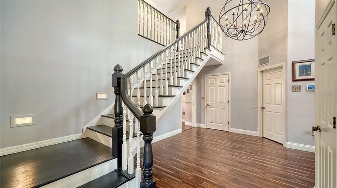Chandelier, Interior, Wood Texture Flooring