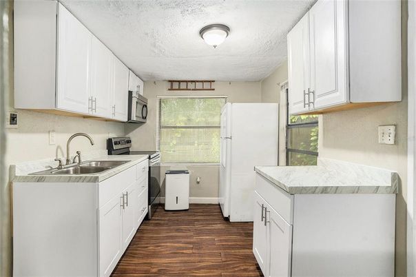 Interior, Kitchen, Wood Texture Flooring