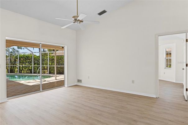 Empty room, Interior, Sun Room, Wood Texture Flooring