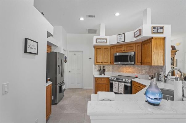 Interior, Kitchen, Recessed Lighting, Stainless Steel Appliances