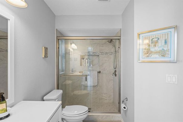 Bathroom, Glass Shower, Interior, Marble Walls