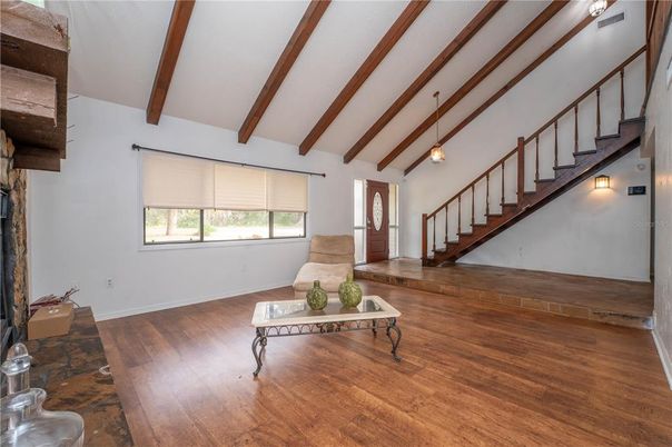Interior, Pendant Lights, Wooden Beams, Wood Texture Flooring