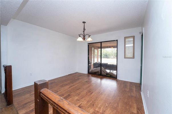 Chandelier, Empty room, Interior, Wood Texture Flooring