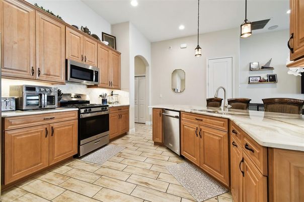 Interior, Kitchen, Pendant Lights, Recessed Lighting, Stainless Steel Appliances